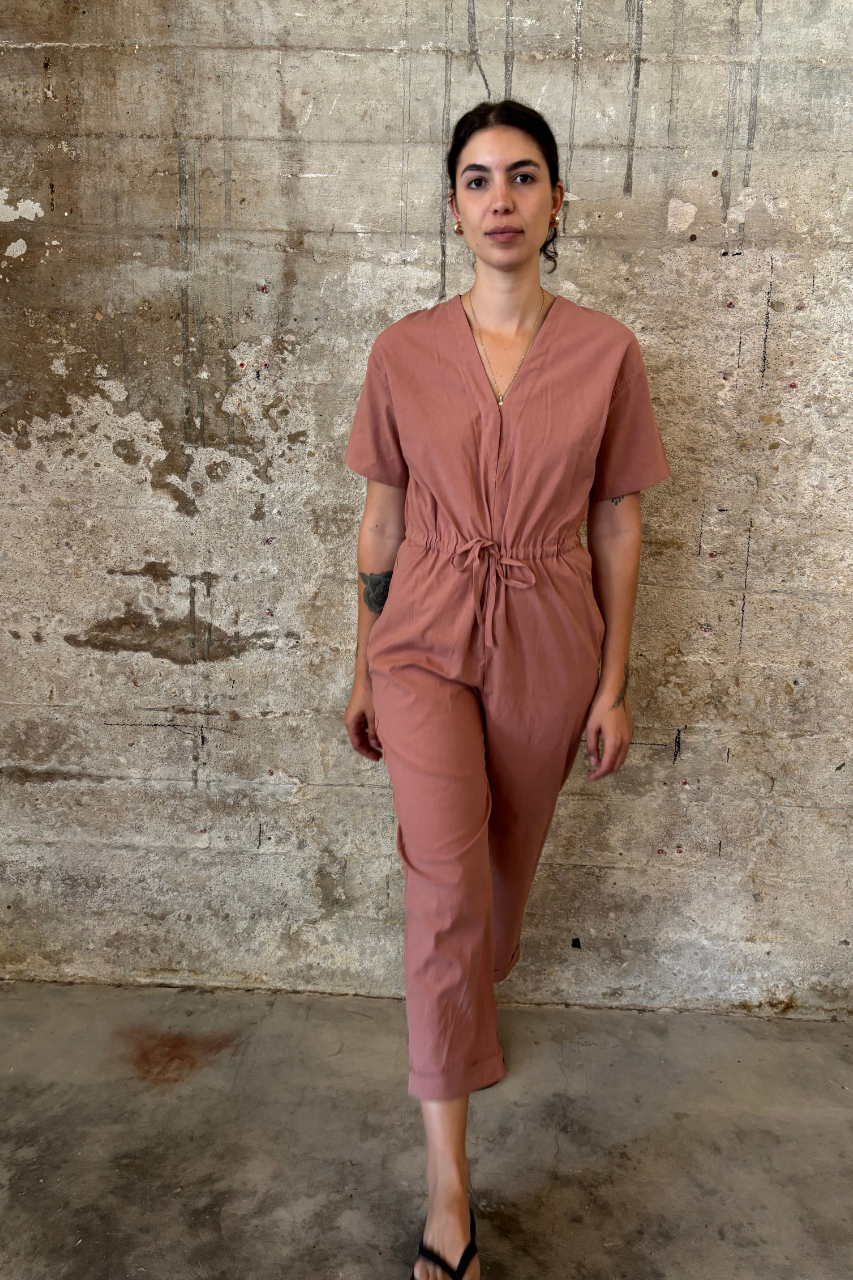 V jumpsuit Rose
