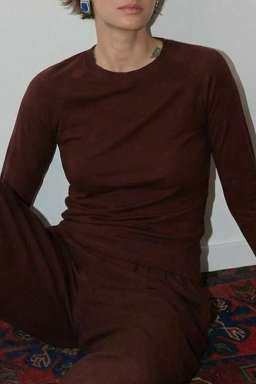 wide rib pants Cognac