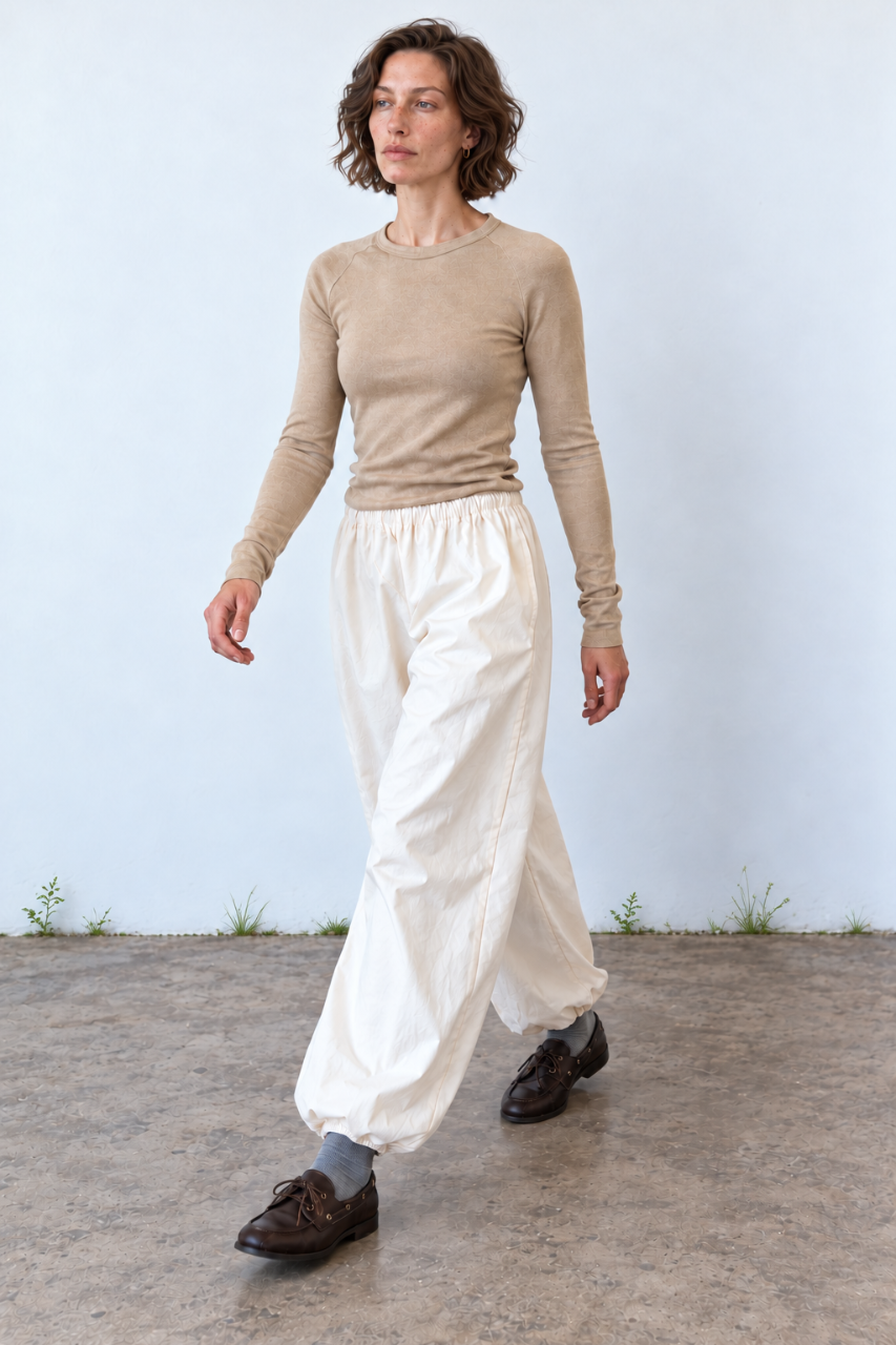 W Balloon Pants cream