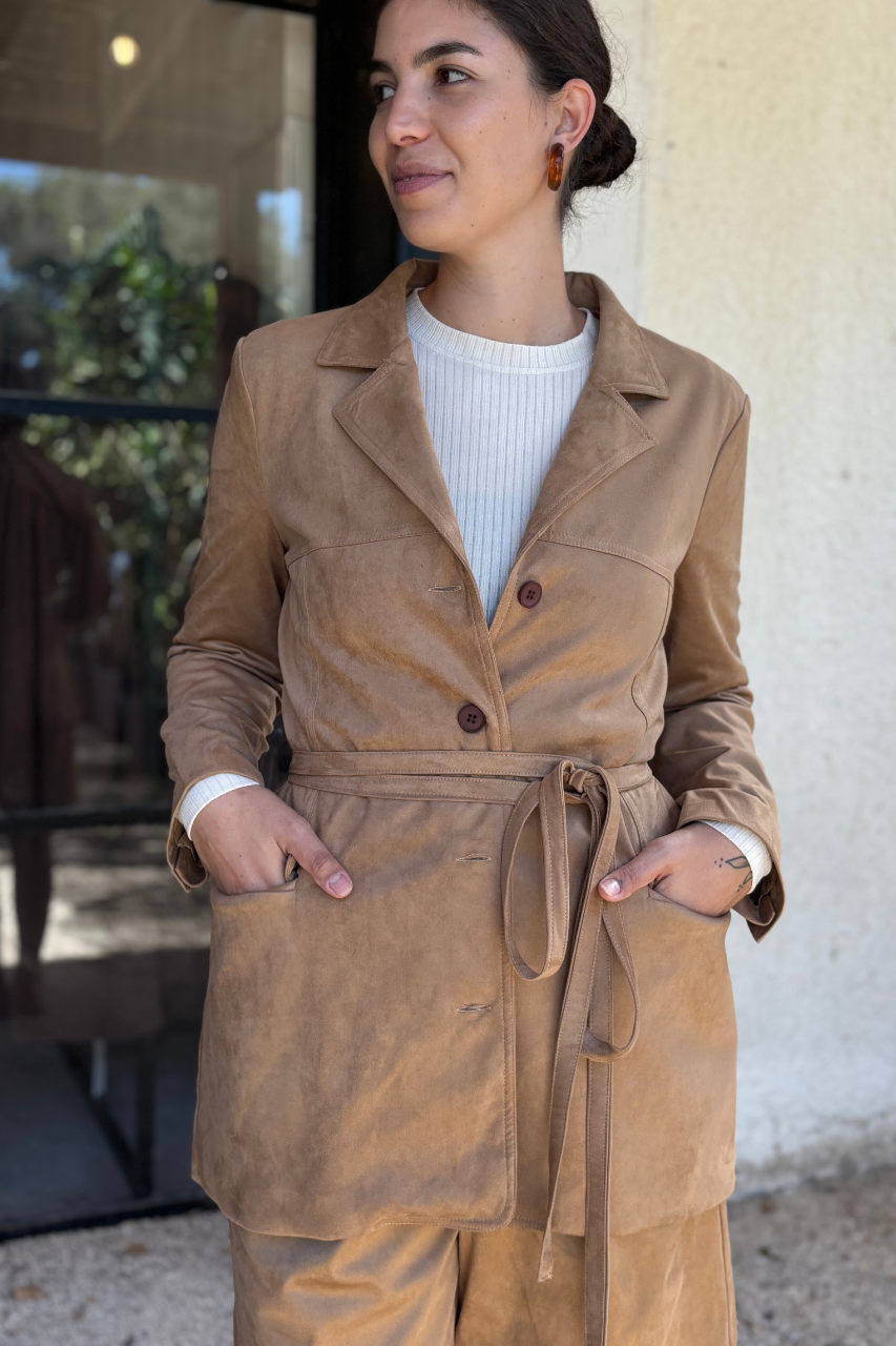 Suede jacket Camel
