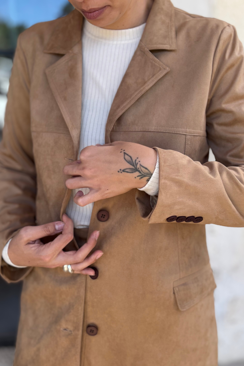 Suede jacket Camel