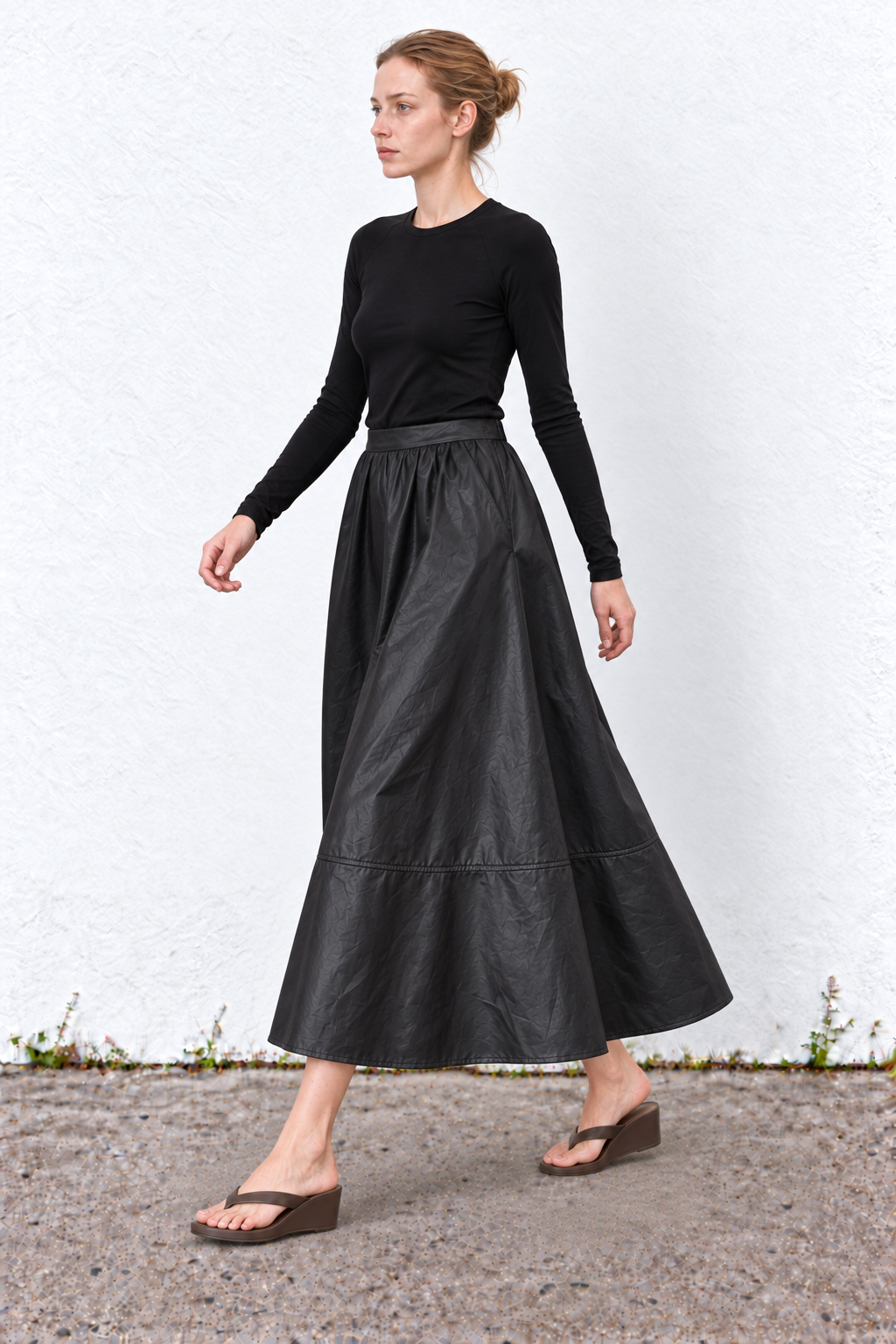 W Wide skirt Black
