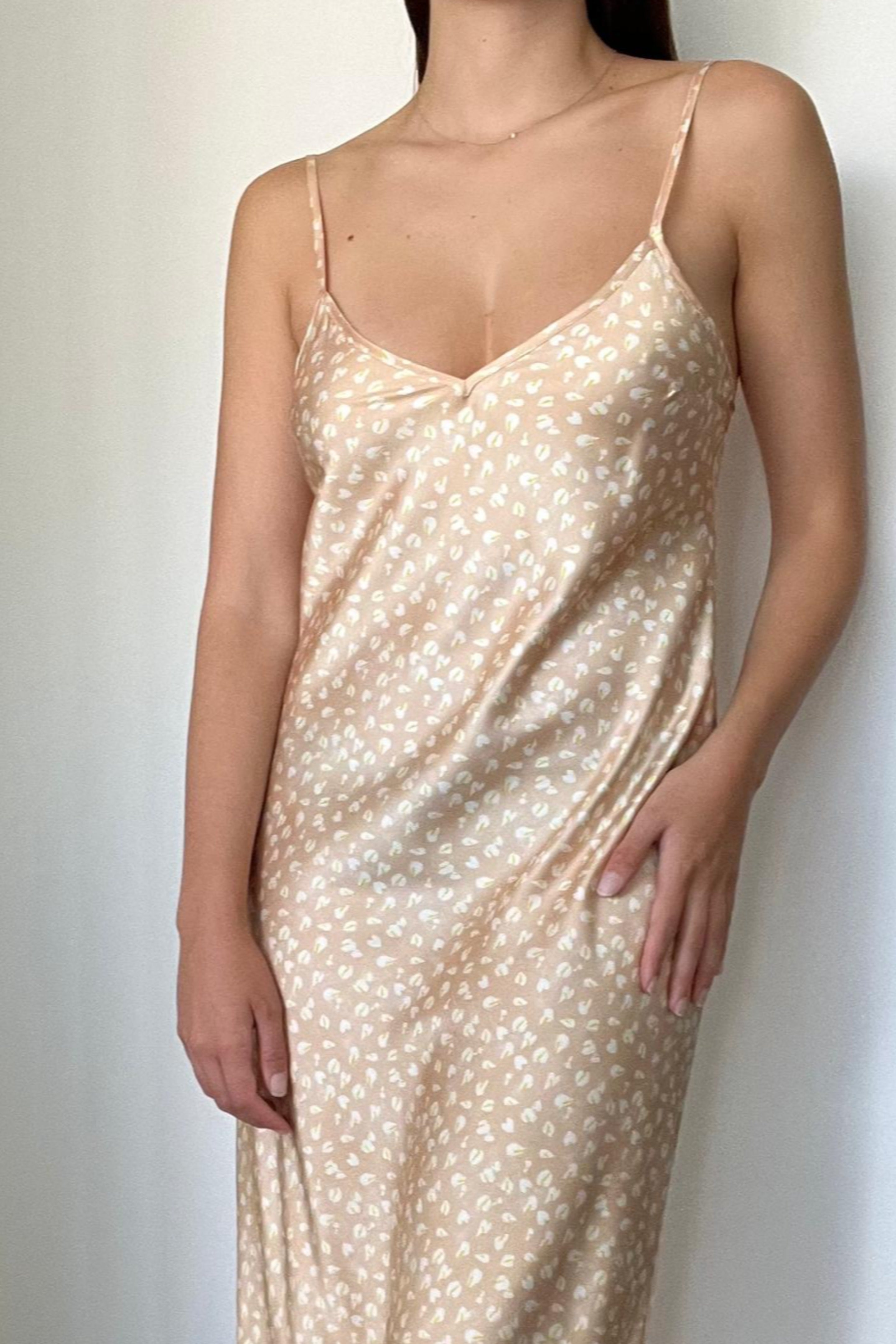 July dress printed Beige