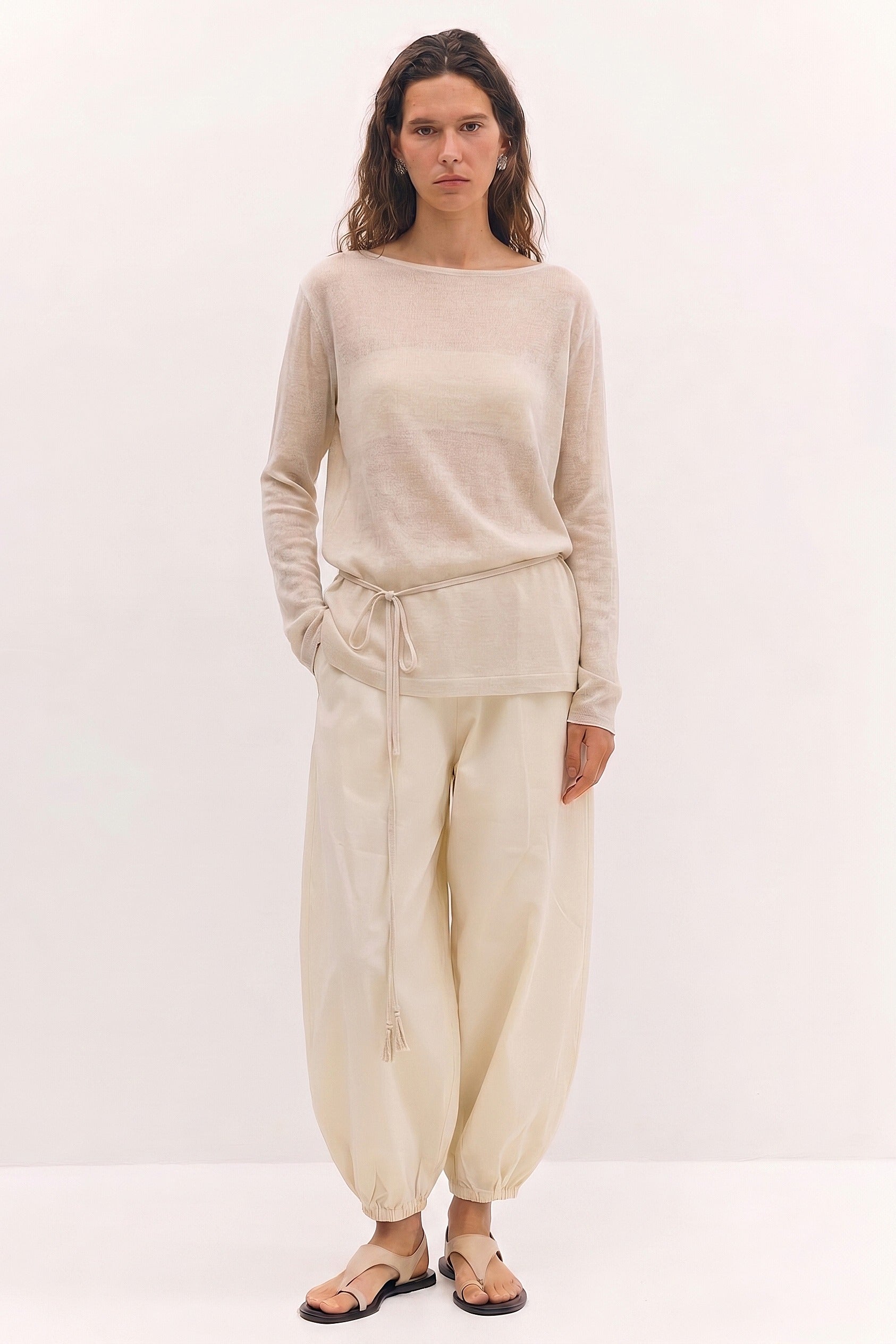 W Balloon Pants cream