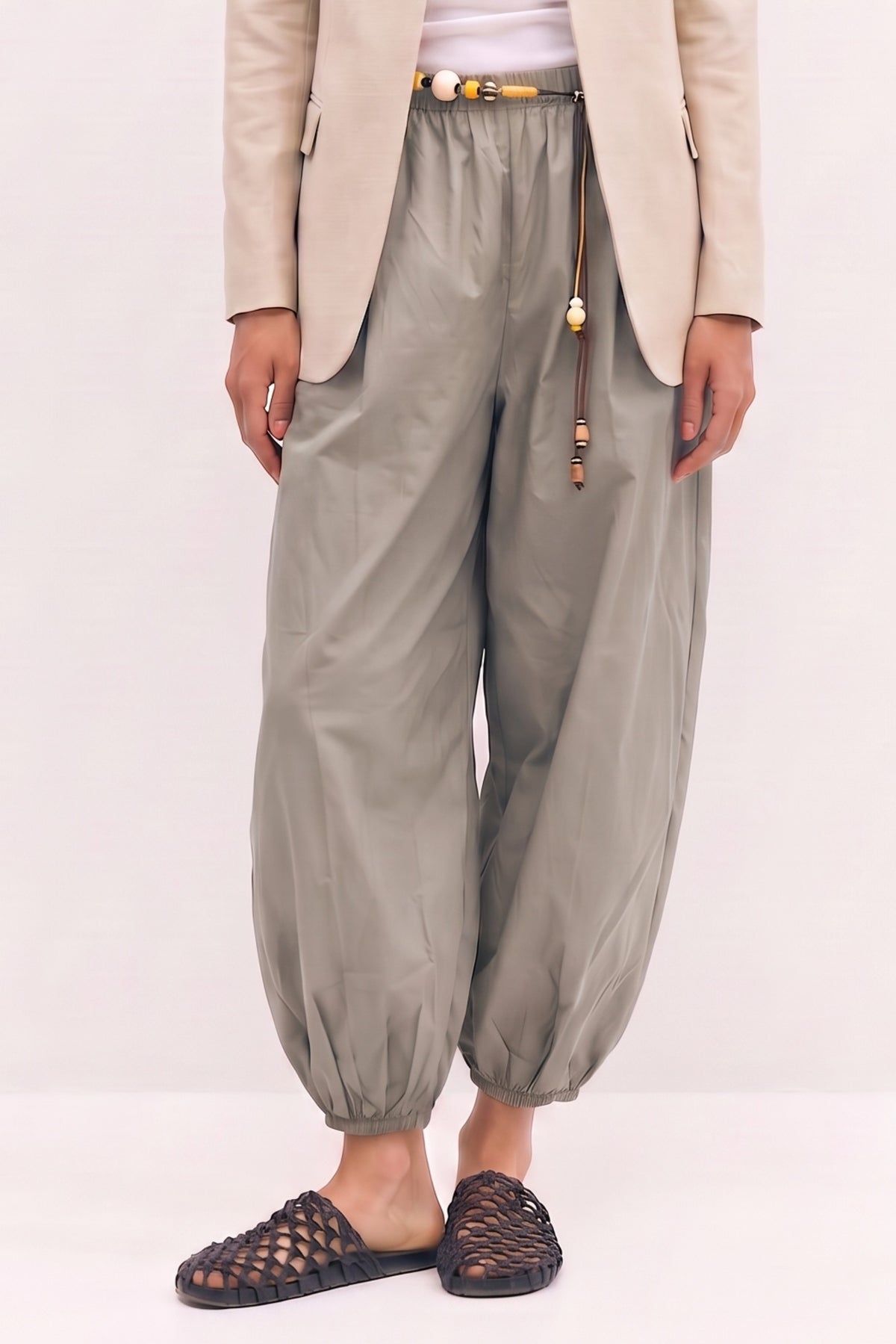 W Balloon Pants Khaki