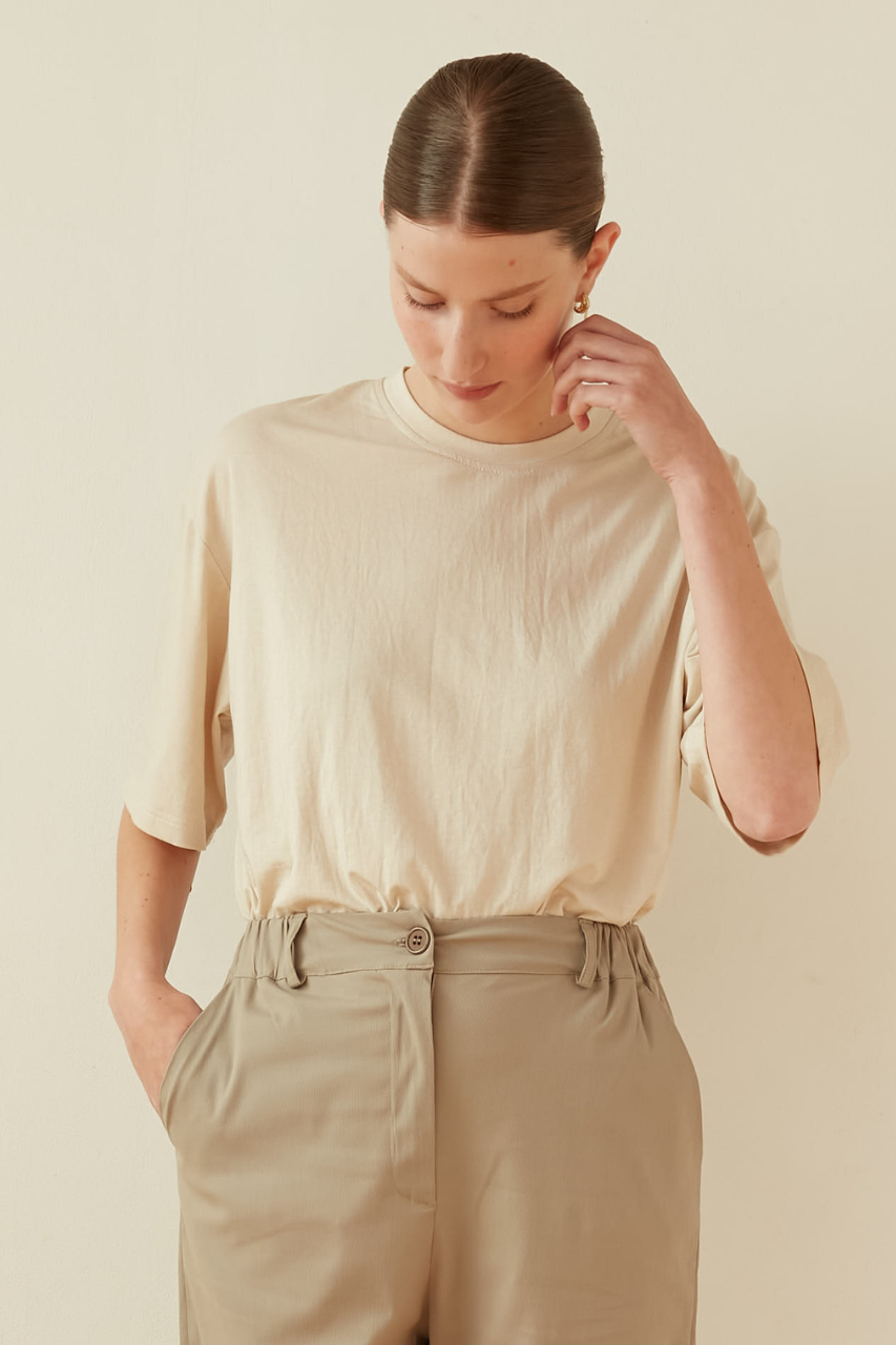 oversize t shirt vanilla