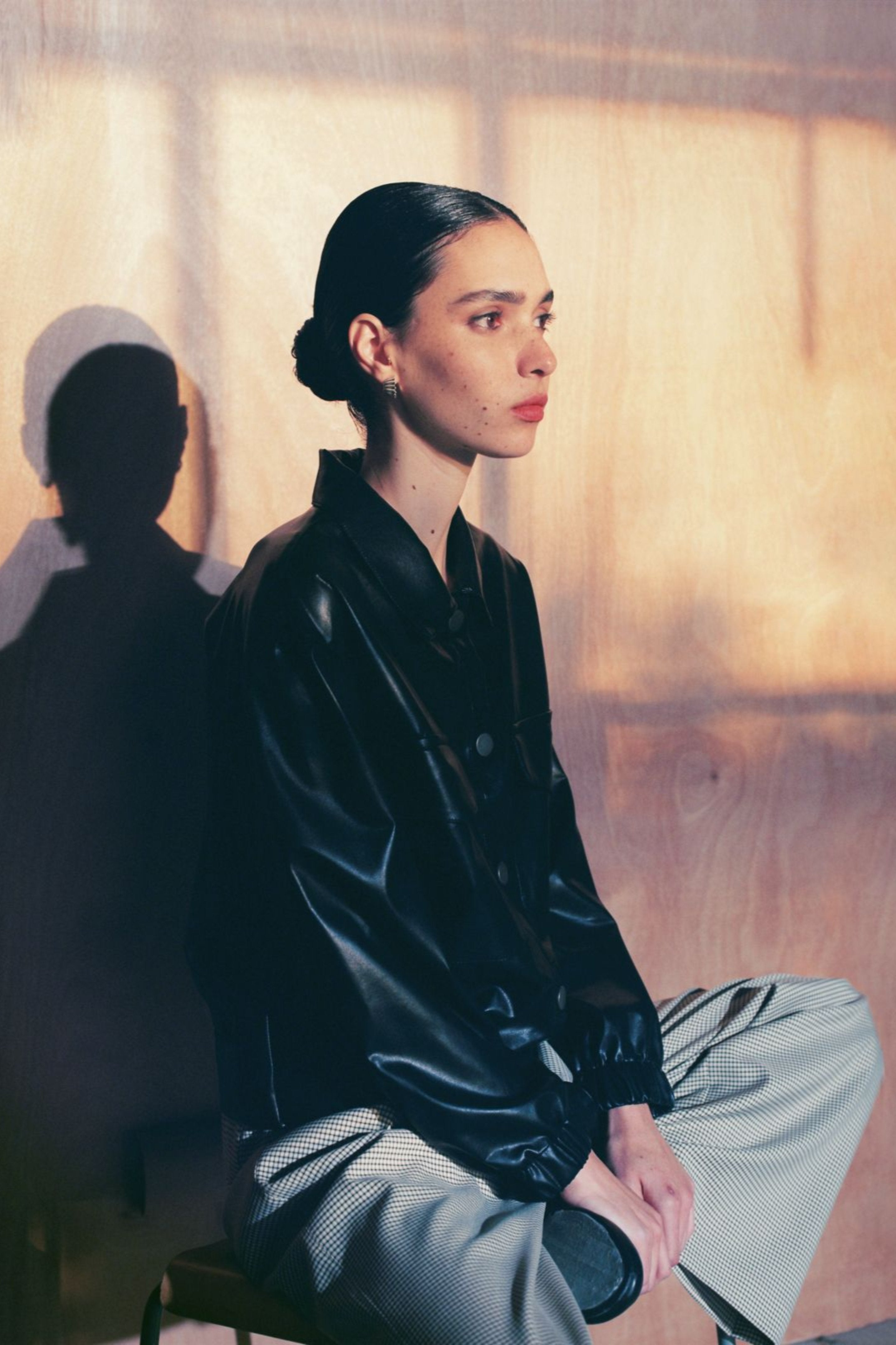 Vegan leather jacket Black