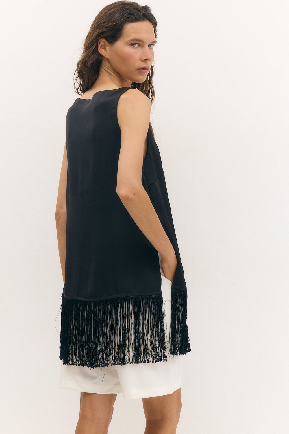 fringe it top black