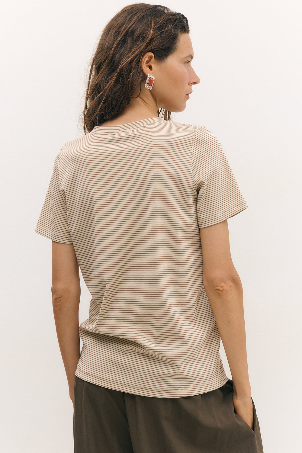 Sunny stripes top chocolate