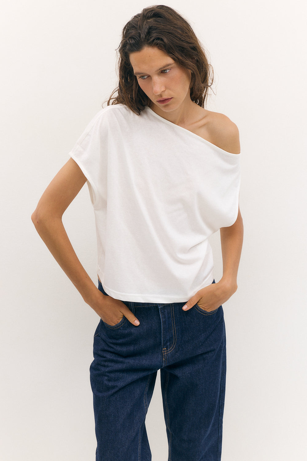 off shoulder top white