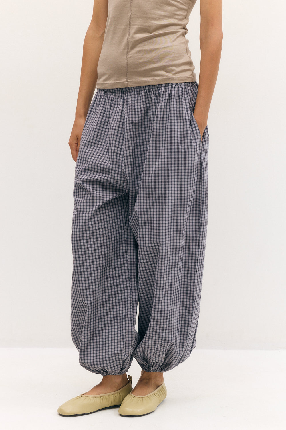 Balloon Pants gray Plaid