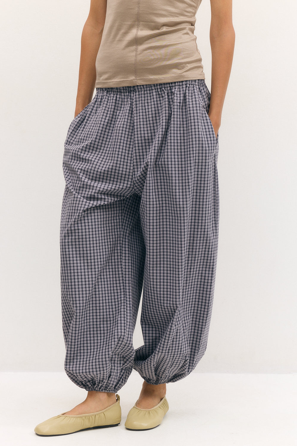 Balloon Pants gray Plaid