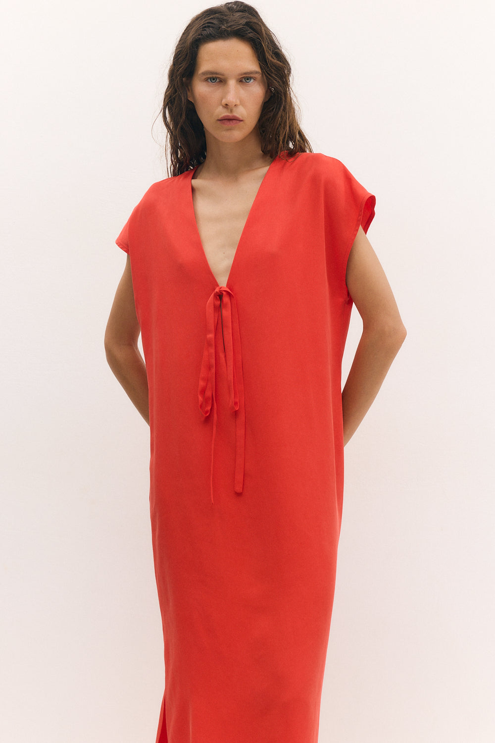 TIE V DRESS RED