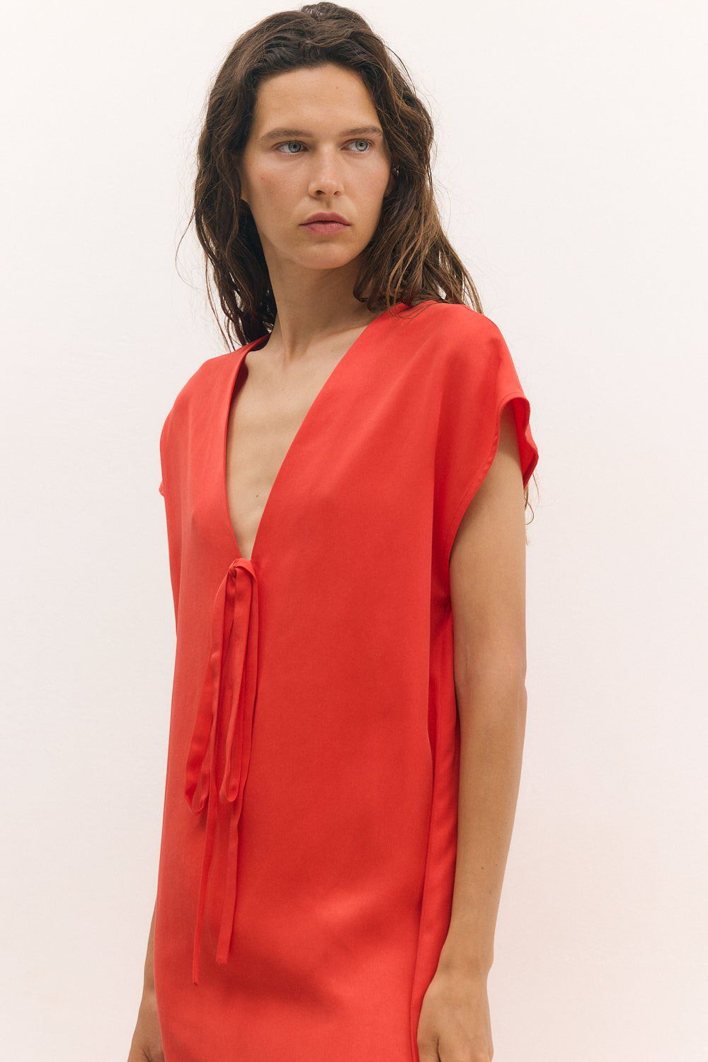 TIE V DRESS RED
