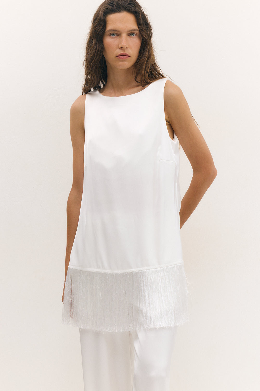fringe it top white
