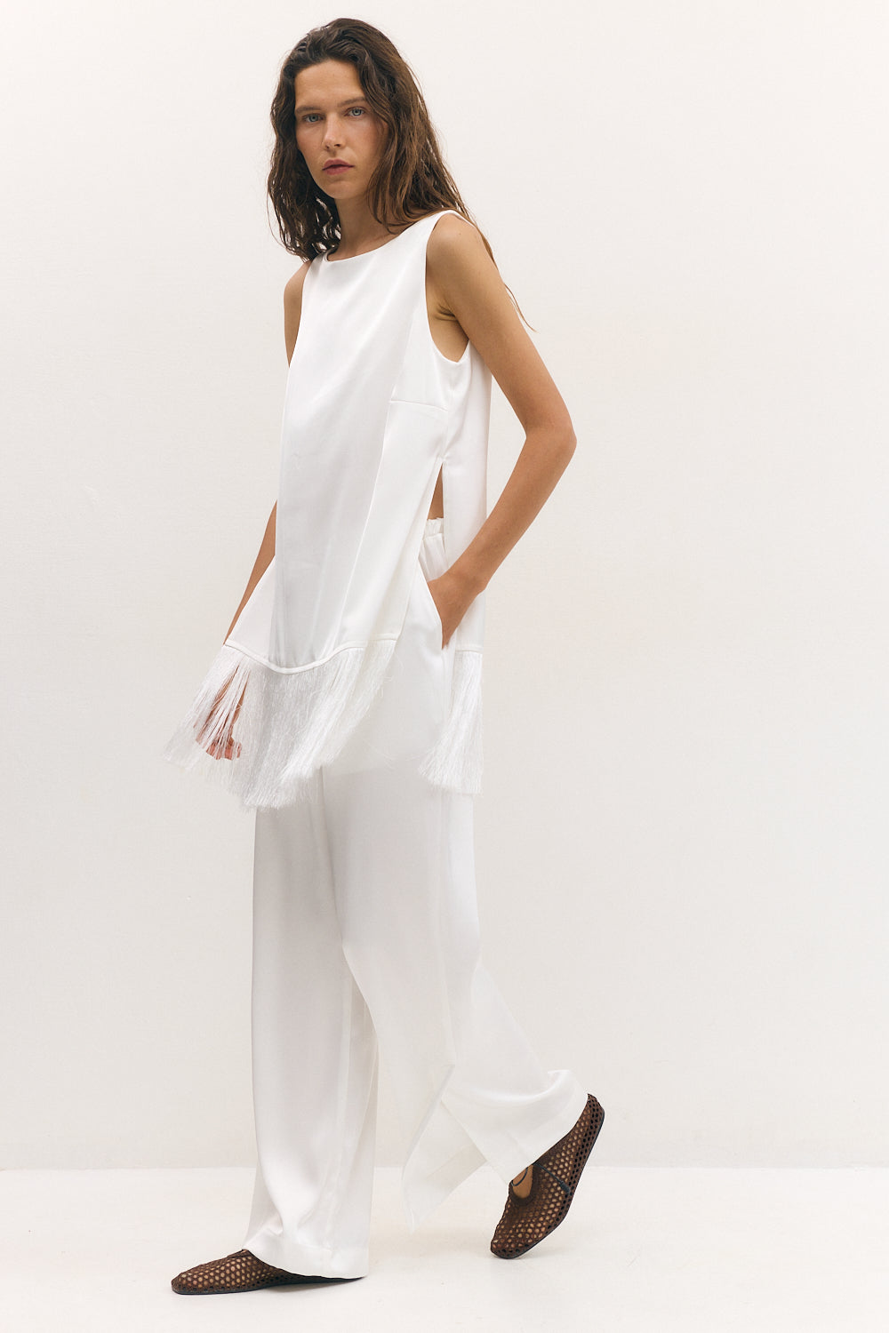 fringe it top white