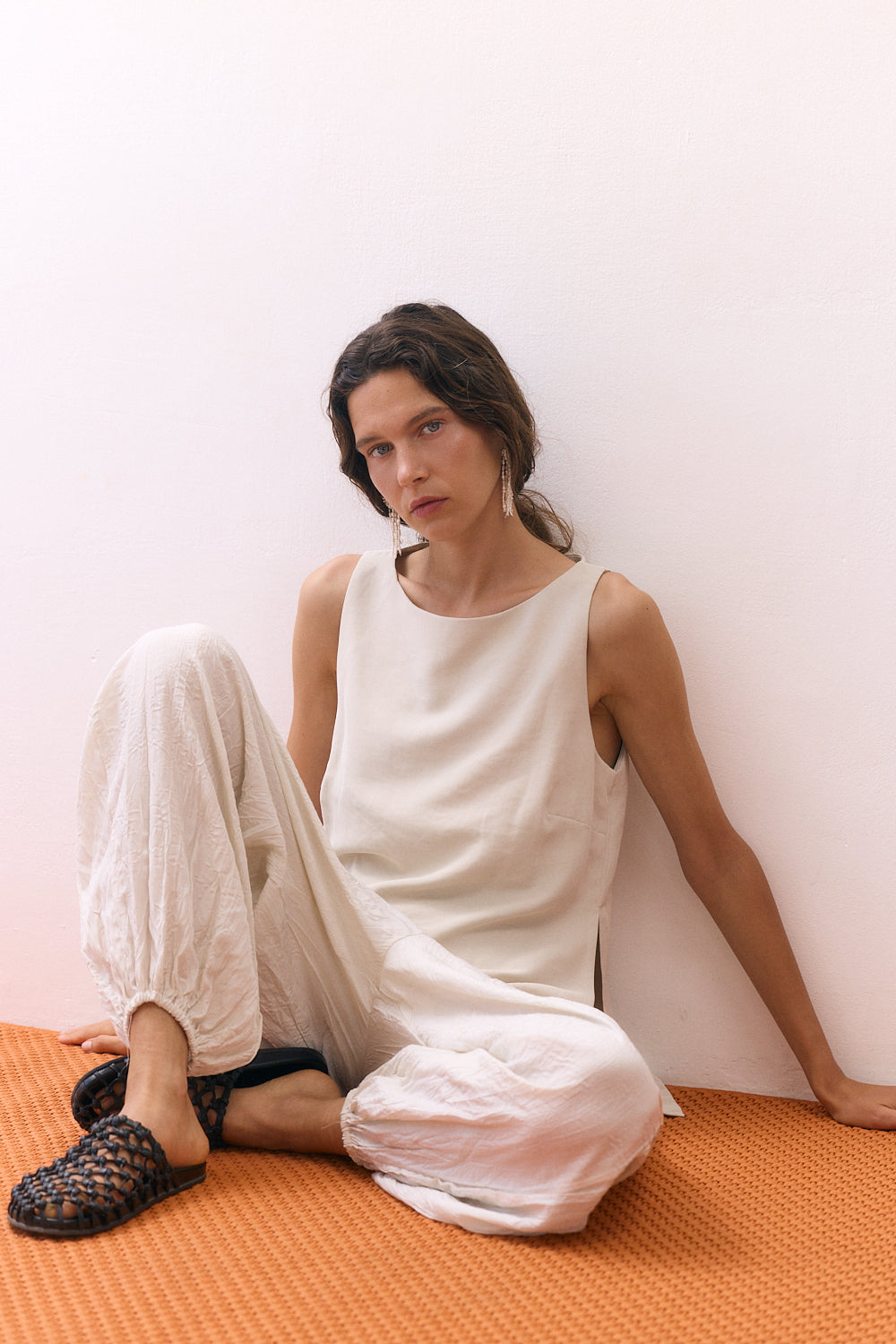 Balloon Pants vanilla pleated
