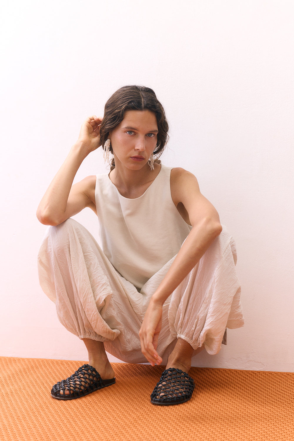 Balloon Pants vanilla pleated